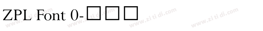 ZPL Font 0字体转换
